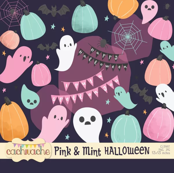 Halloween Pink & Mint